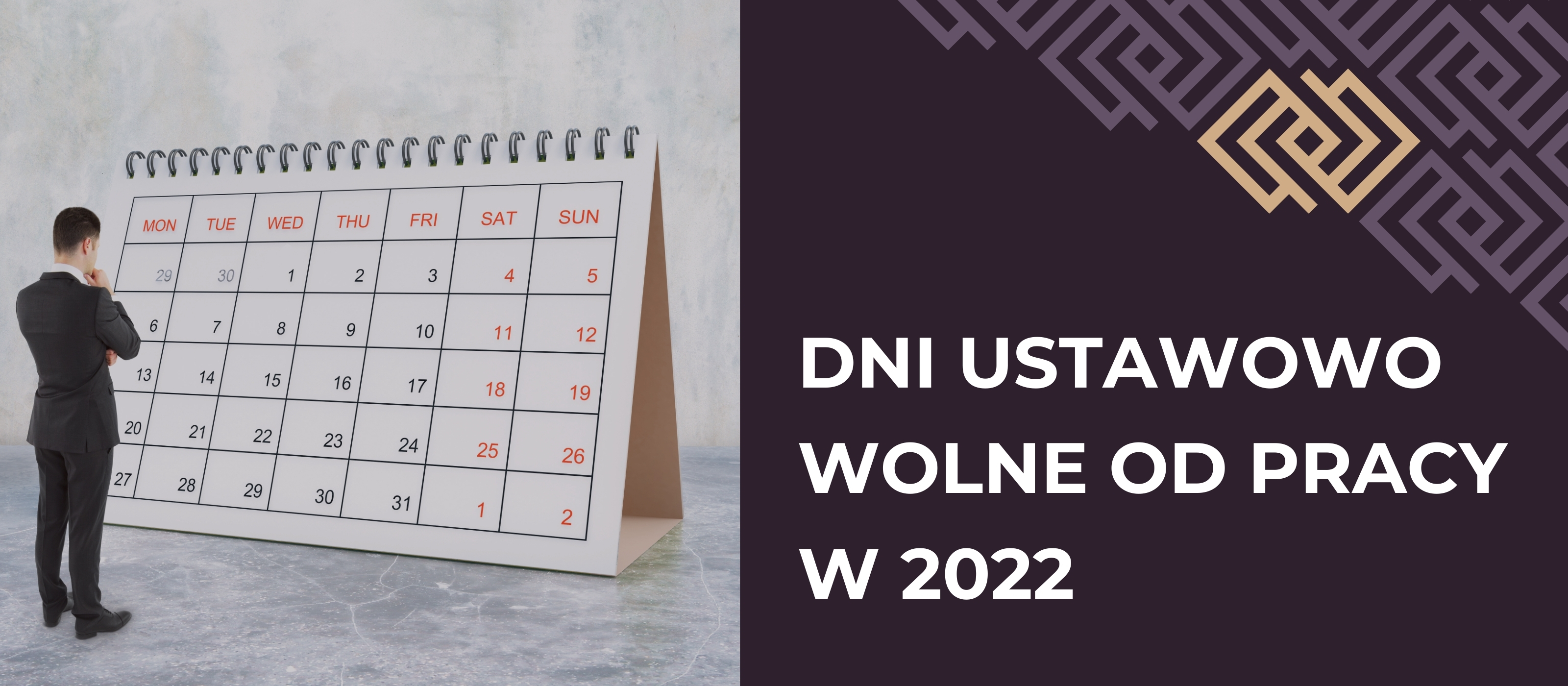 Dni ustawowo wolne od pracy w 2022