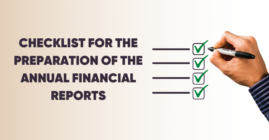 Checklist for the preparation of the annual financial reports
