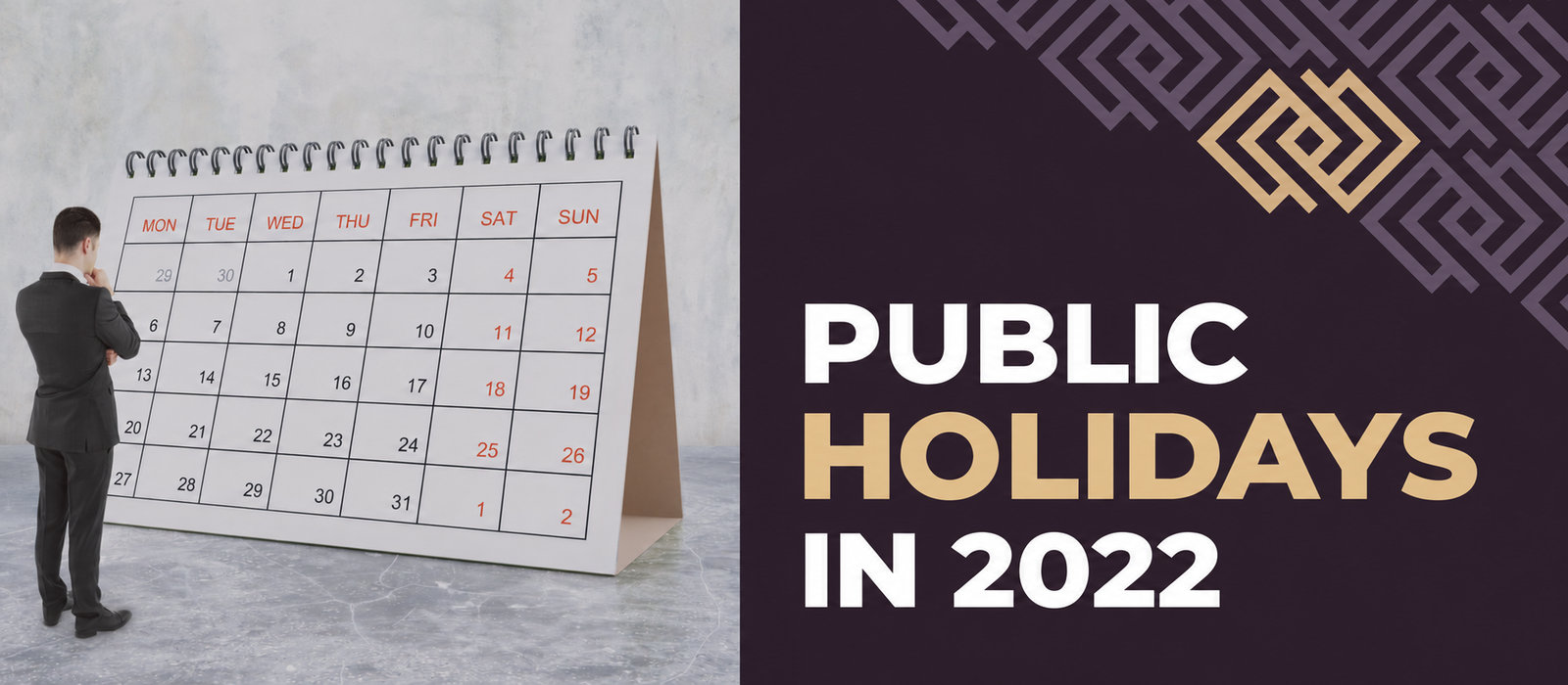 Statutory public holidays in 2022