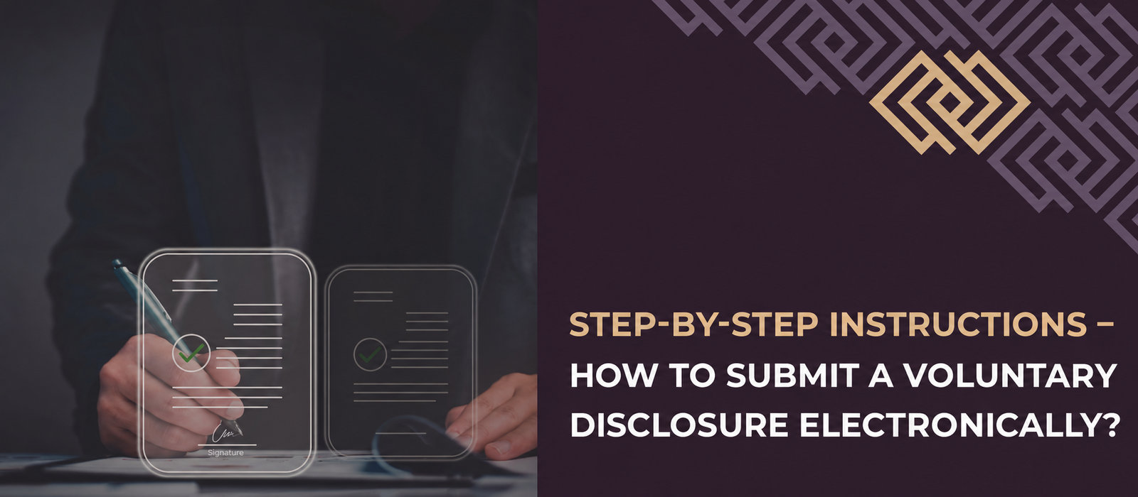 How to submit a voluntary disclosure electronically? Step-by-step instructions