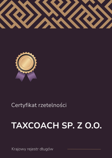Certyfikat rzetelności
