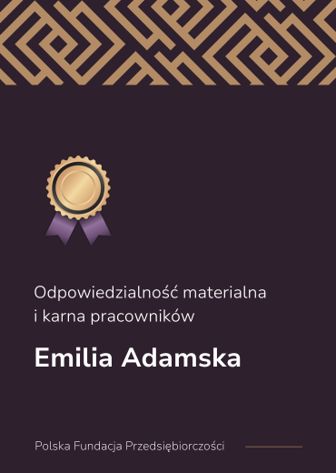 Szkolenie - odpowiedzialność materialna i karna pracowników